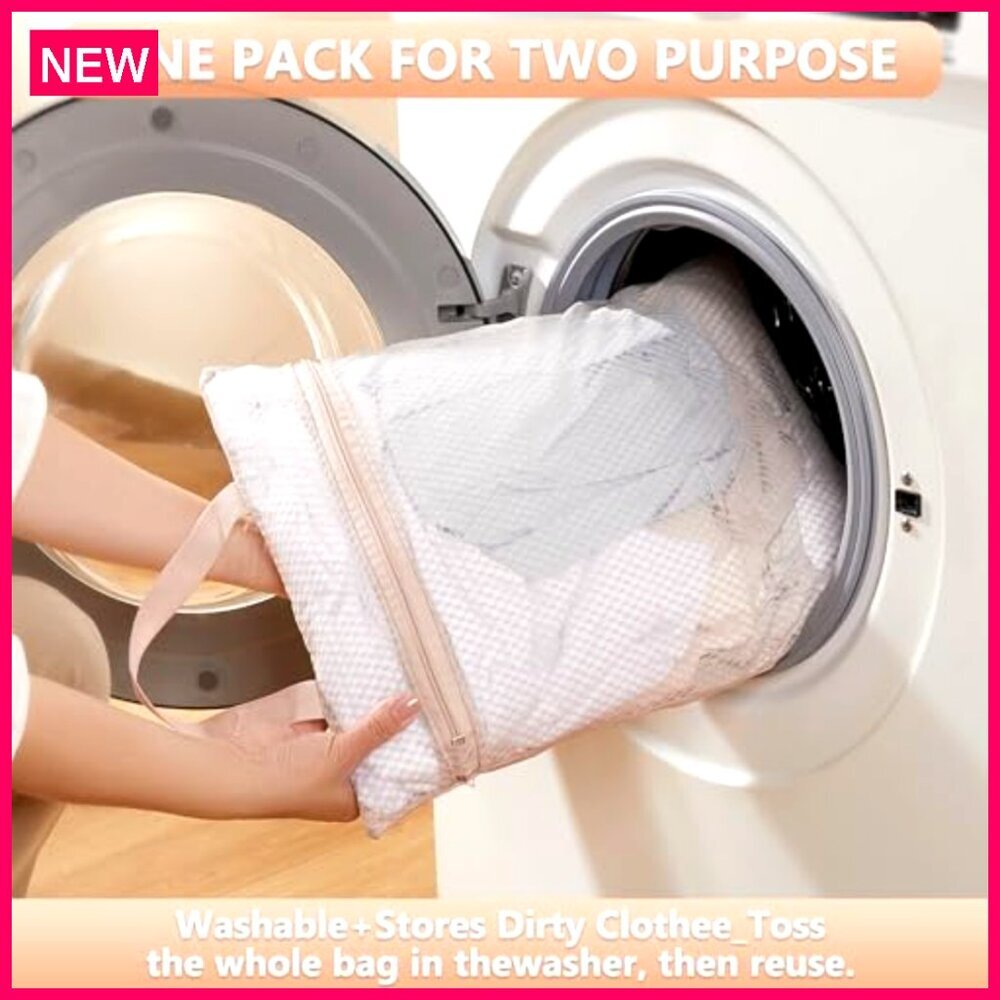 8 Set Travel Packing Cubes with Hanging Toiletry Bag, Polyester Organizers - Picture 7 of 8